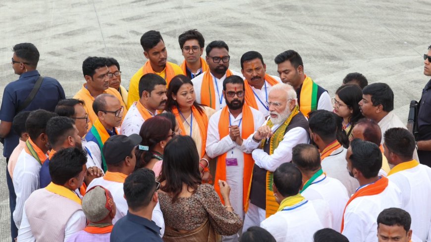 'Mood favouring the BJP': PM Modi after interacting with party workers in West Bengal, takes jab at TMC