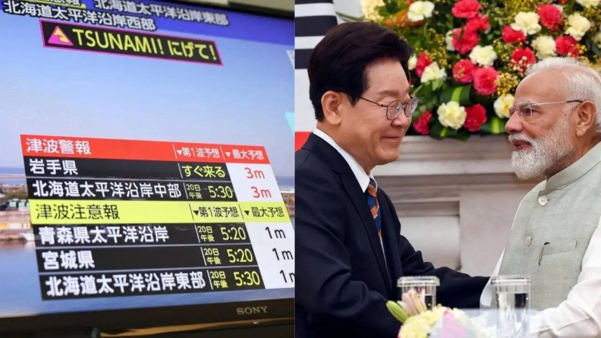 Evening news wrap: Japan hit by 7.5 quake; PM Modi hails 'chips to ships' ties with South Korea &amp; more